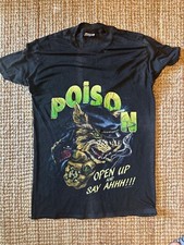 Vintage Poison Tour Shirt 1988 - Size M - Made in USA - open up and say ahhh