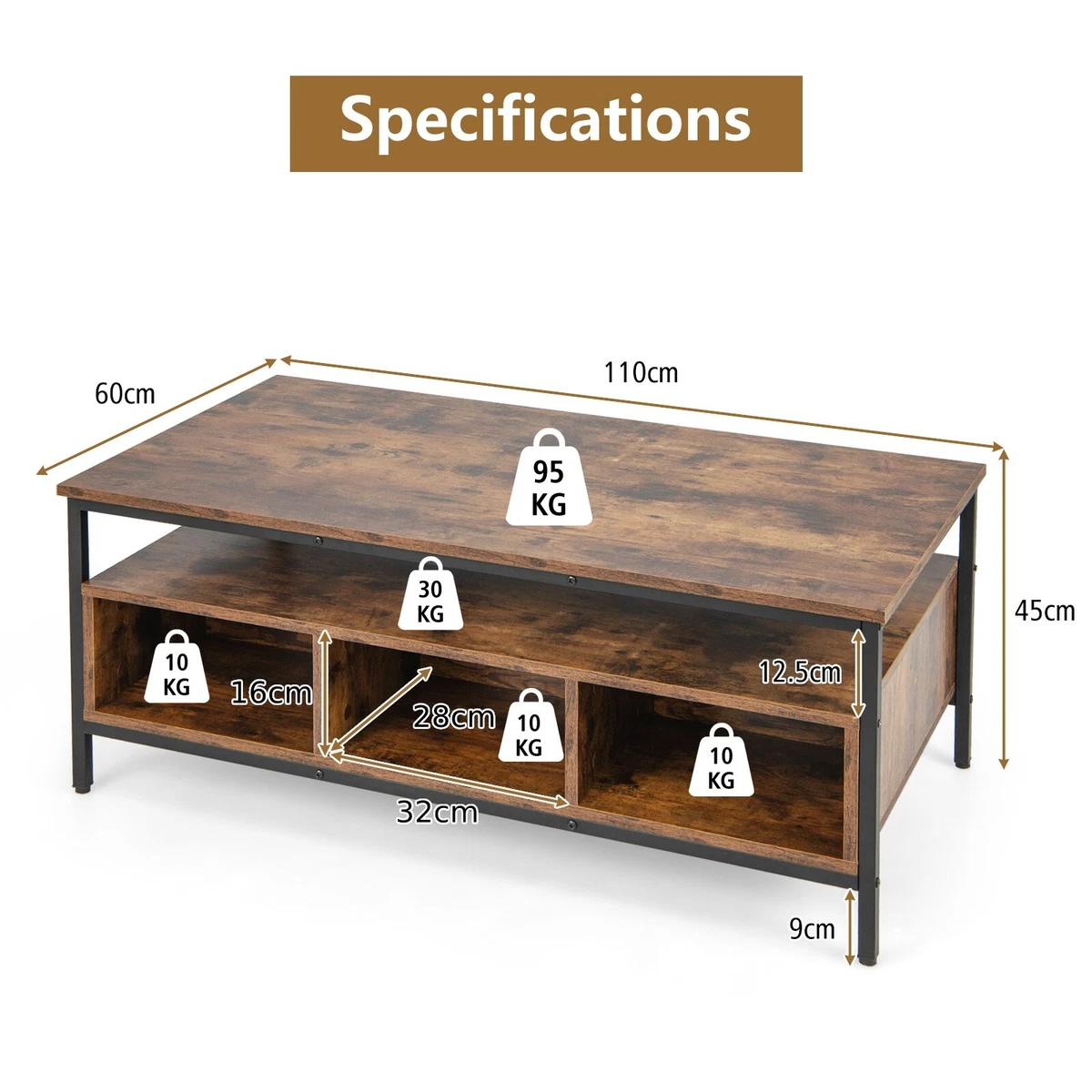 30 inch coffee 2024 table with storage