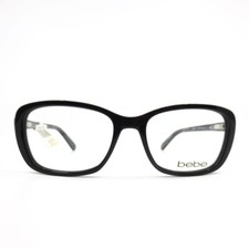 BEBE NEWSWORTHY BB5098 5216 Jet Black Butterfly Womens Eyeglasses 52-16-135