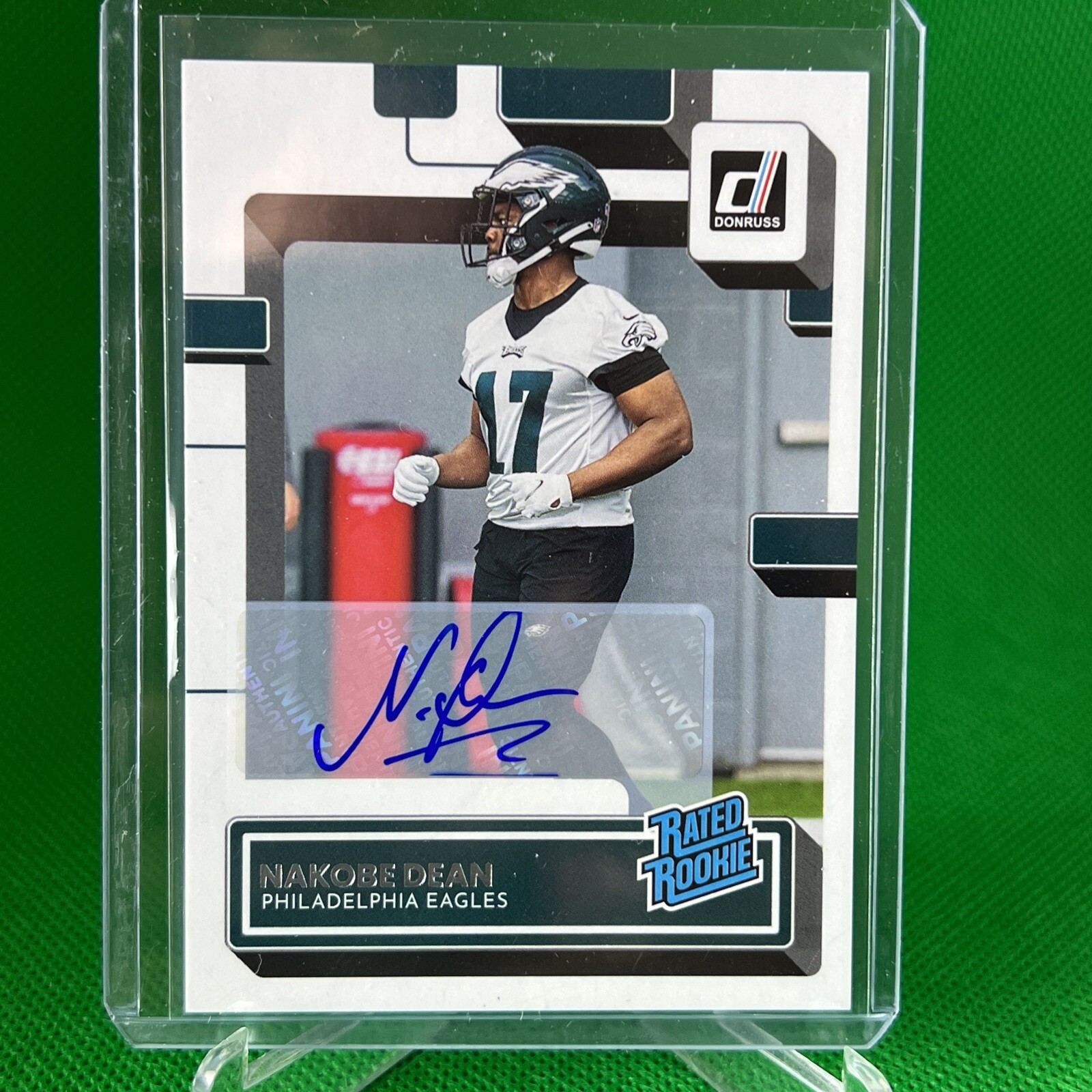 2022 Panini Donruss Rated Rookie Auto Nakobe Dean #387 Rookie Auto RC