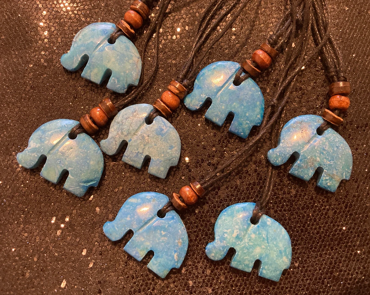 Turquoise elephant necklace clearance