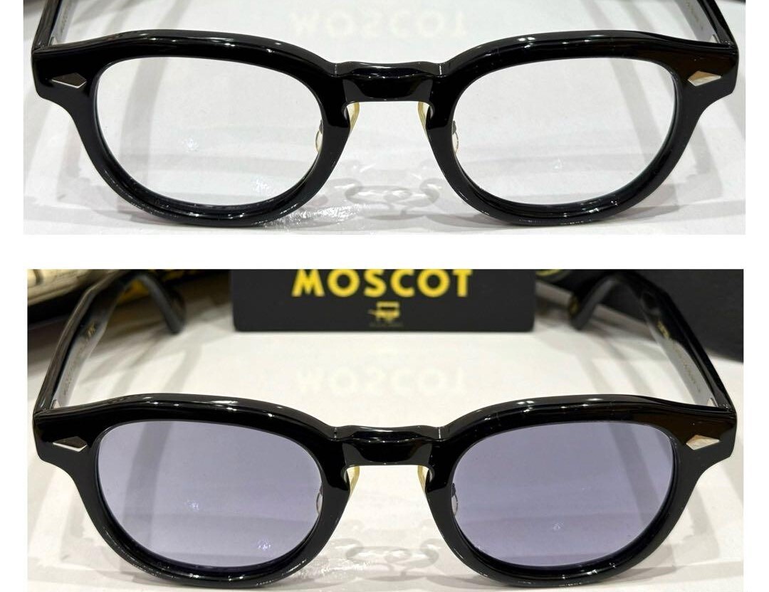 [超美品]MOSCOT LEMTOSH 44 BLACK Eyeglasses Moscot Lemtosh Matt Black 44-24 Small in stock