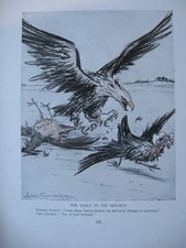 1916 Original POLITICAL CARTOON - GERMAN EAGLE Belgium Holland CHICKEN WWI WAR