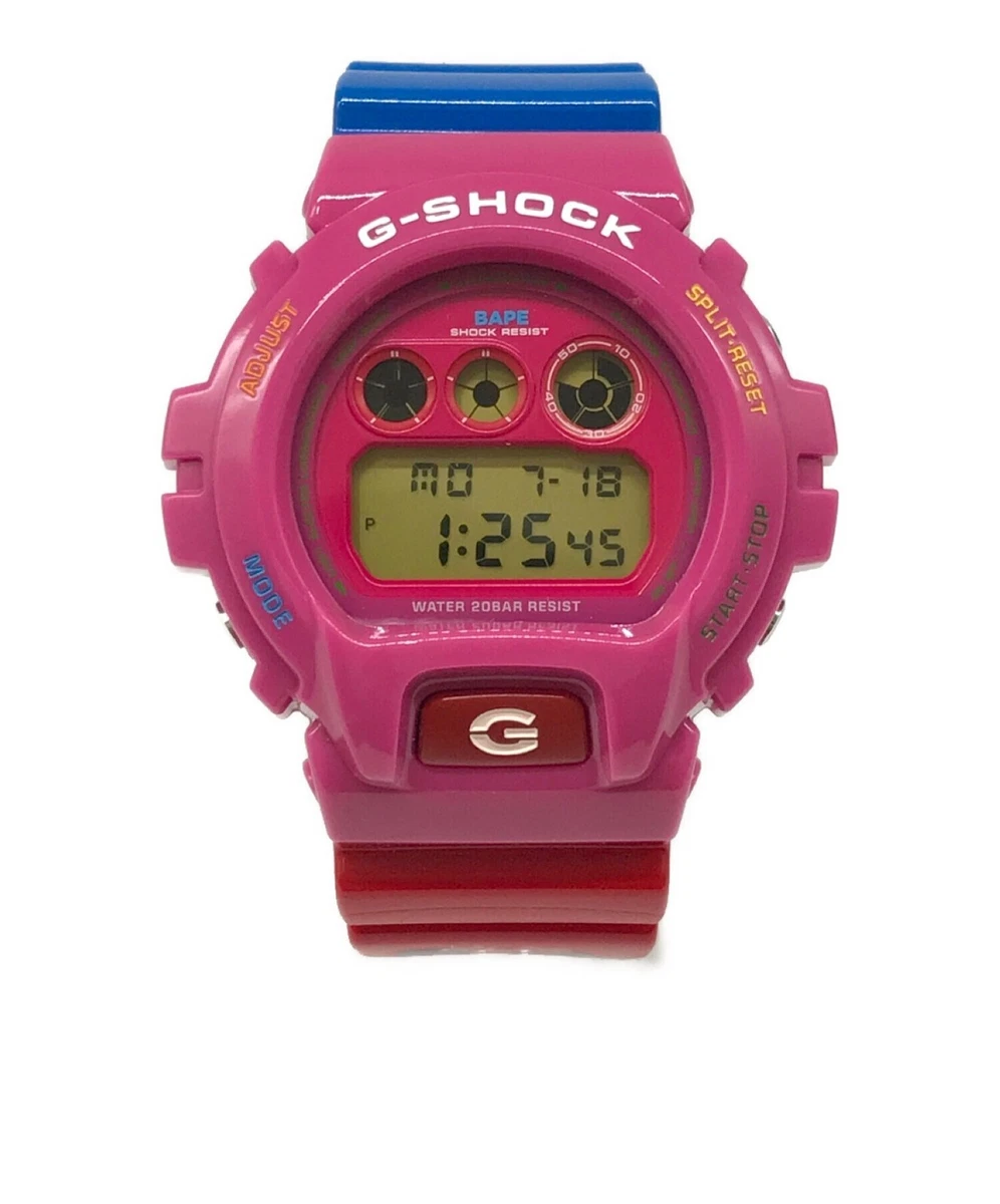 Casio G-Shock x BAPE x Kid Cudi DW-6900FS Pink Mens Digital Watch A Bathing Ape