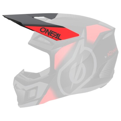 O'Neal 3 Series Vision Visor Helm Blende Schirm schwarz/weiß/rot Oneal