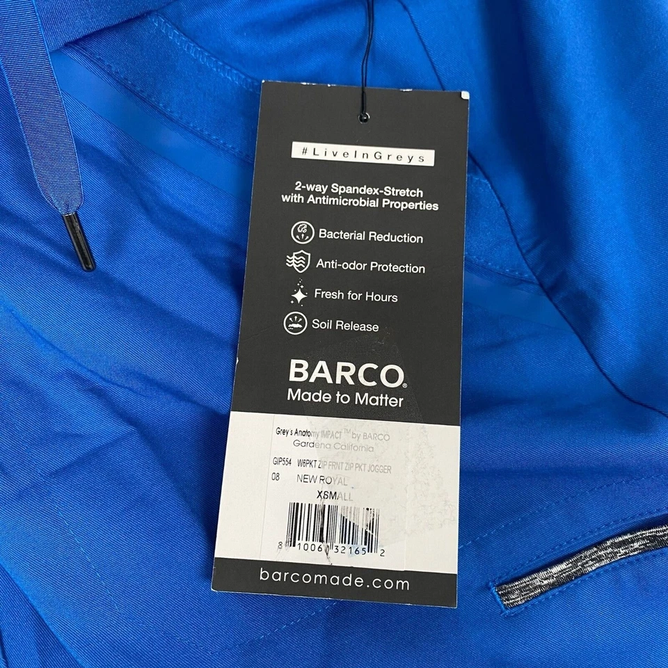 GREY'S ANATOMY IMPACT professional BY BARCO size XS blue Scrub Pants women's. - Image 3 of 4