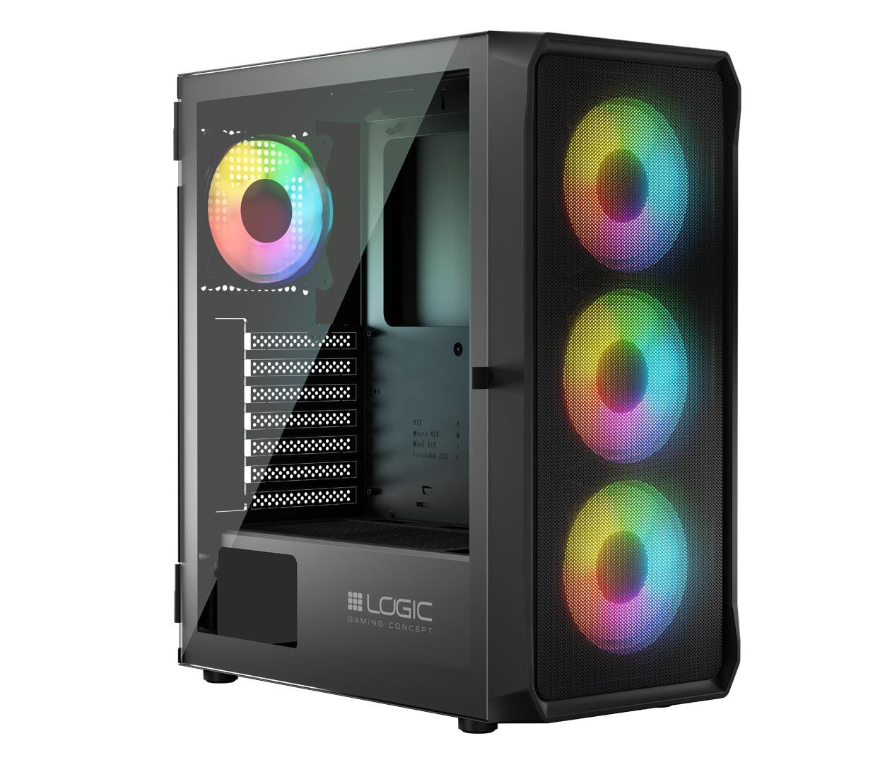 Logic Portos ARGB Midi Black PC-Gehuse Computer Case Desktop Gaming Mid Tower 12490₽