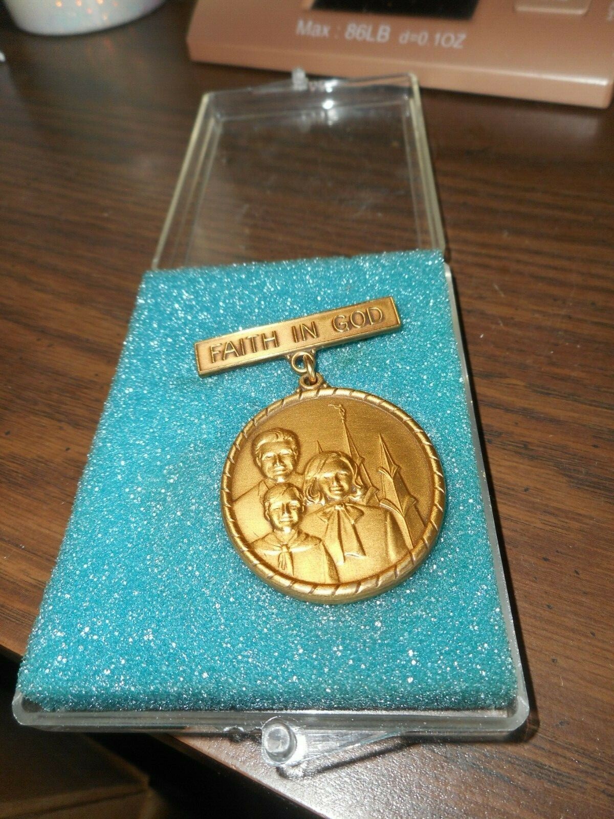 Faith In God Medal Award Boy Scouts Religious Coin Medallion Pin Bible