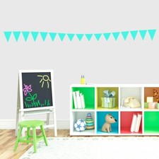 Flag Banner Wall Decal - Nursery, Kids, Teens, Playroom, Wall Art, Sticker