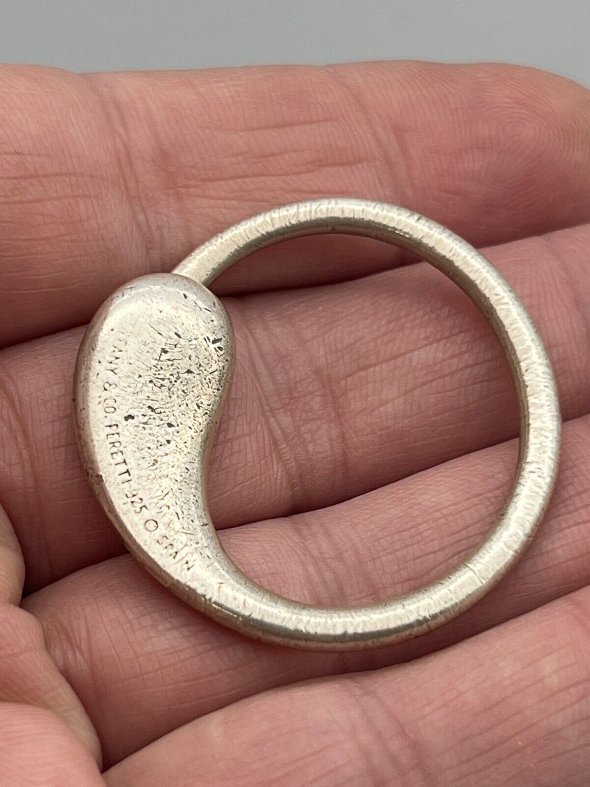 TIFFANY Elsa Peretti Sterling Silver Eternal Circle Key Ring | eBay