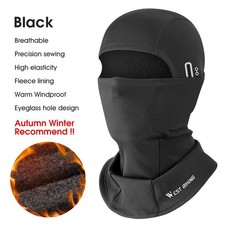 WEST BIKING Winter Thermal Cap Hat Windproof Face Mask Balaclava Headgear Black