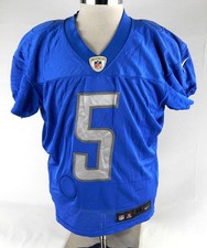 2014 Detroit Lions Matt Prater #5 Game Used Blue Practice Jersey 46 322