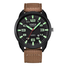 Men s Quartz Nylon Strap Watch Date Display C...
