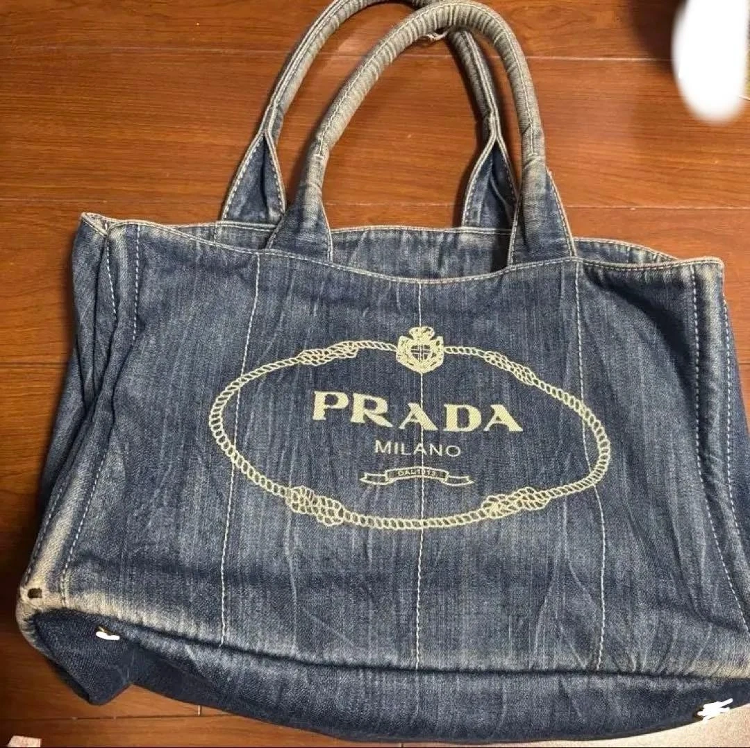 PRADA Denim Exterior Bags & Handbags for Women for sale | eBay