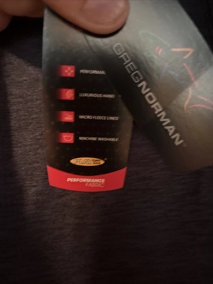 NUEVO Pullover de Golf Greg Norman 1/4 Cremallera Rendimiento Tela Manga Larga Foto 3 de 4