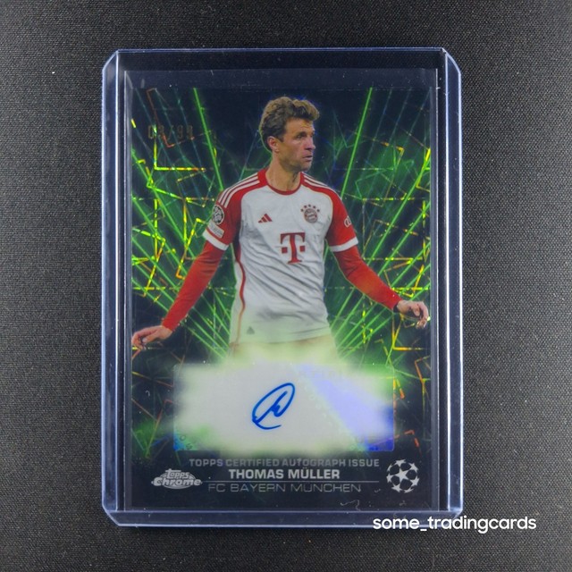 Topps Chrome UCC 2023/24 Thomas Mϋller Auto Bayern München Black Lazer Green /99