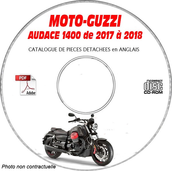 Catalogue Moto Guzzi Audace 1400 CDROM de pièces détachées 2017 2018 version anglaise