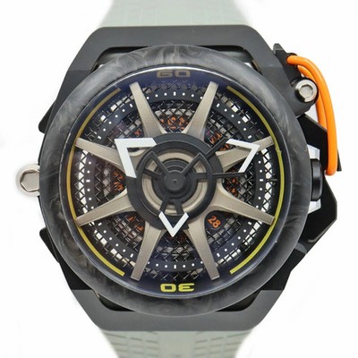 MAZZUCATO Monza RIM F1-GYBLK Skeleton Watch SS Rubber