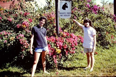 DEC 1983 Highgates Ranch  Sign People Kauai  Hawaii Kodachrome Slide BN-D