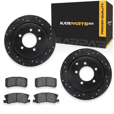 For Chrysler 200 2011 2012 2013 2014 Brake Rotor Set Rear | Black