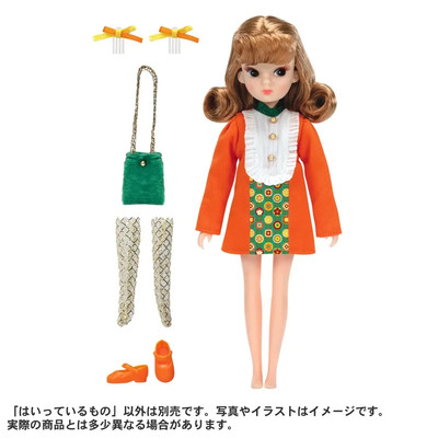 Japan NEW Takara Tomy Licca Doll Retro Lica Orange Lips 100th
