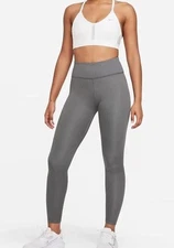 Nike Therma-FIT One Mid Rise Women XS Leggings Tight Pant GRAY Workout Pants New
