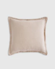 Quince European Linen Euro Sham Toffee Bedding 1Pc