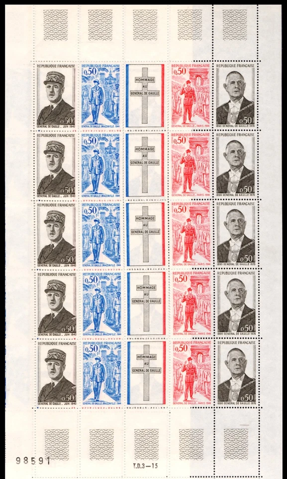 Frankreich 1971 , MiNr. 1772 - 1775 , kompletter Bogen postfrisch - Bild 1 von 1