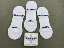 3 Pairs Bombas Cushion Women Size M White Sport No Show Socks