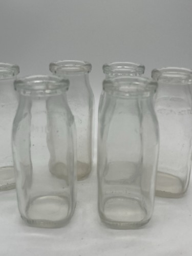 Vintage Half Pint Milk Dairy Bottles Set of Six - Picture 2 of 5