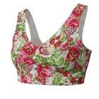 Forever 21 Contemporary Pink Floral V Neck Crop Top Tank Women's Size XS