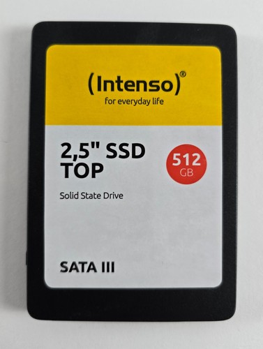 Intenso 2,5" SSD intern TOP 512 GB SATA III Festplatte Solid State Drive u. 600h