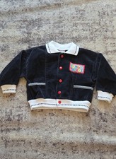 Vintage Buster Brown Toy Patrol Dark Blue Courduroy Bomber Jacket 18 Months