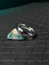 Classic Handmade Size 10.5 Solid 925 Silver Ruby Ring 5mm Band