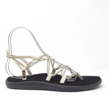 Teva Womens Voya Infinity Strappy Flat Sandals Light Beige Size 10