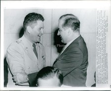 1954 Joseph Mccarthy Joe Foss Wa Air National Guard Wirephoto Vintage 8x10