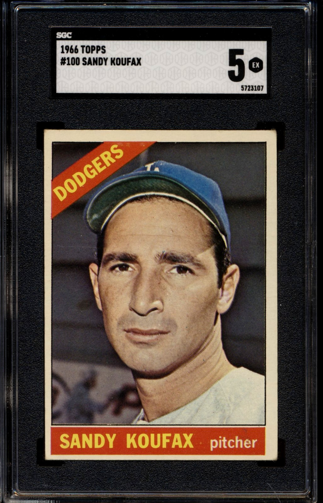 1966 Topps #100 Sandy Koufax LA Dodgers HOF SGC 5 EX