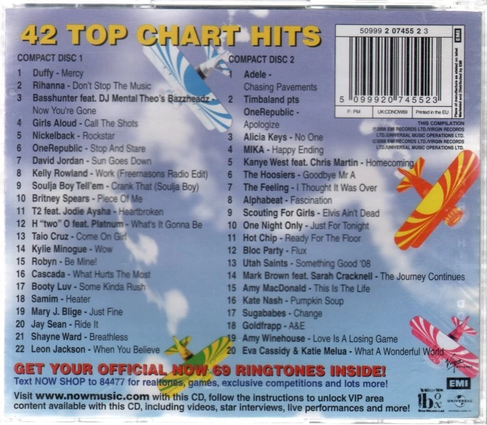 Various Artists Now That'S What I Call Music 69 CD Europa Virgin 2008 2 Disc - Bild 2 von 4
