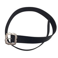 Nine West Leather Floral Dress Belt Womens XL Black