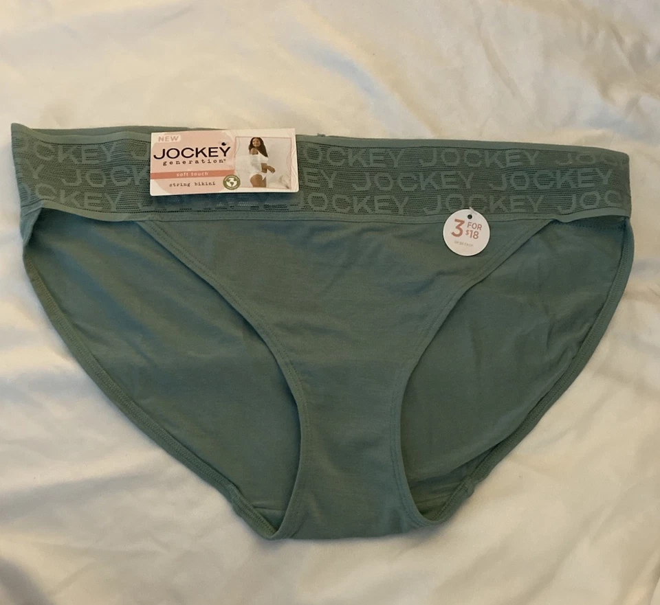 AUDEN & JOCKEY Calzoncillos Lote/4 Bikinis Ropa Interior Verde Rosa Desnudo Blanco L 12-14 NUEVO Foto 2 de 4