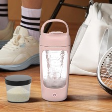 Elektrisch Shaker mit Pulverfach 650ML Proteinshake USBWiederaufladbar Mixbecher
