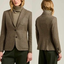 Women's Plaid Jacket Single Breasted Houndstooth Blazers for Business Office
