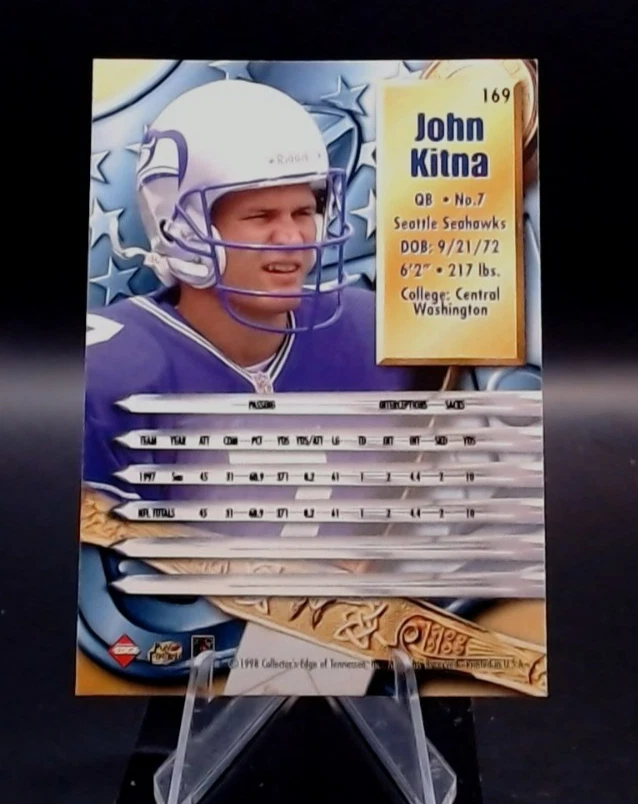 1998 Collector's Edge Supreme Season Review - Jon Kitna #169 - Image 2 of 2