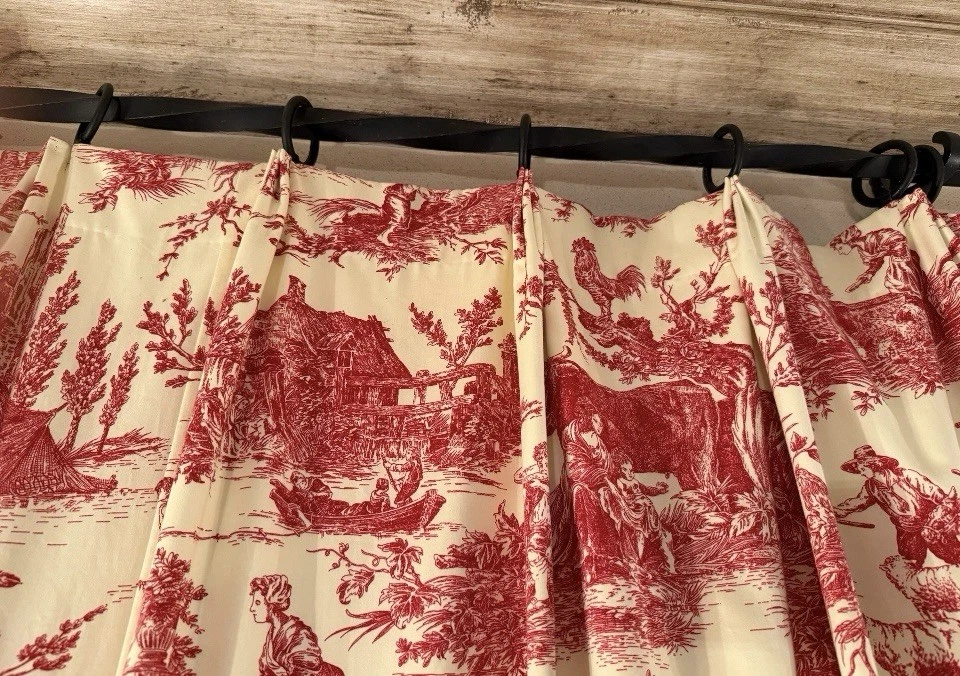 Занавески для туалета Thibaut Chateau De Lois - полностью на подкладке/черные - Изображение 3 из 4