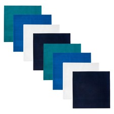 8 Piece Pure Cotton Assorted Men's Handkerchiefs Hanky Gift Box Set - Assorte...