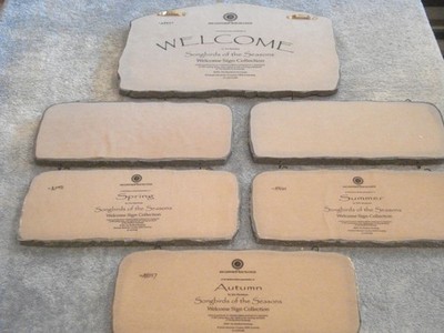 BRADFORD EXCHANGE SET OF 6 WELCOME SIGN COLLECTION (3 SEASONS & 2 HOLIDAYS)