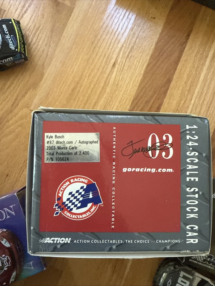 Kyle Busch #87 Dietech Monte Carlo 2003 1:24 Scale Diecast Autograph /2,400 - Image 4 of 4