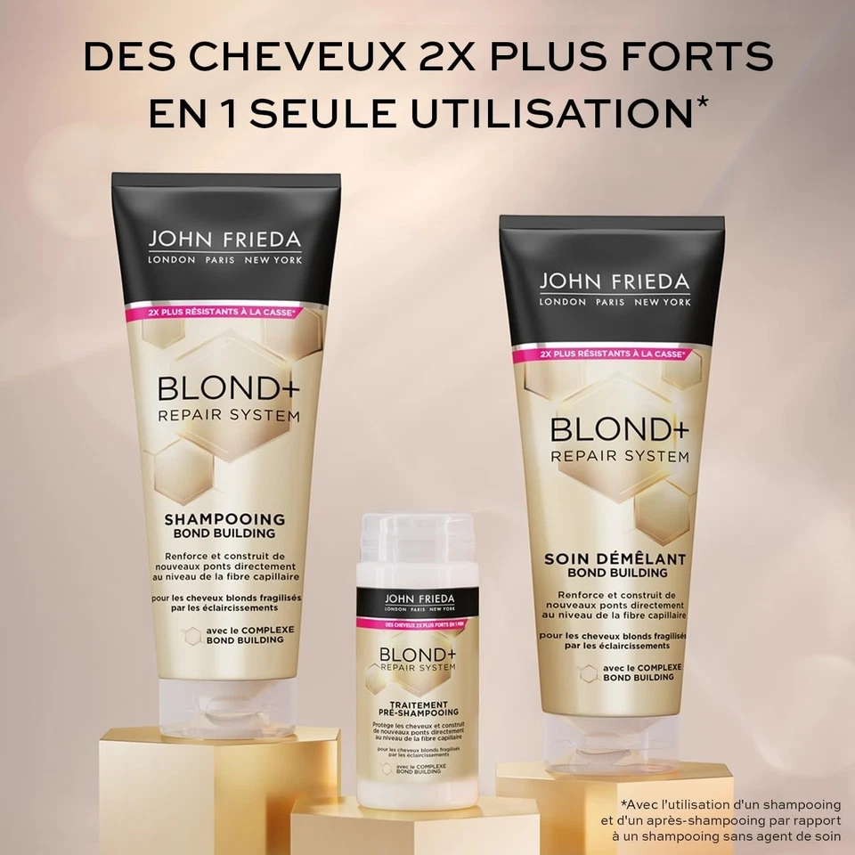 John Frieda Shampooing Blond+ Repair 250ml - Réparation Cheveux Blonds - Photo 4/4