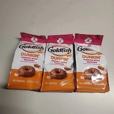 Dunkin Pumpkin Spice Grahams Goldfish 6.1 OZ BB 1/04/26 Limited Edition (3 Pack)