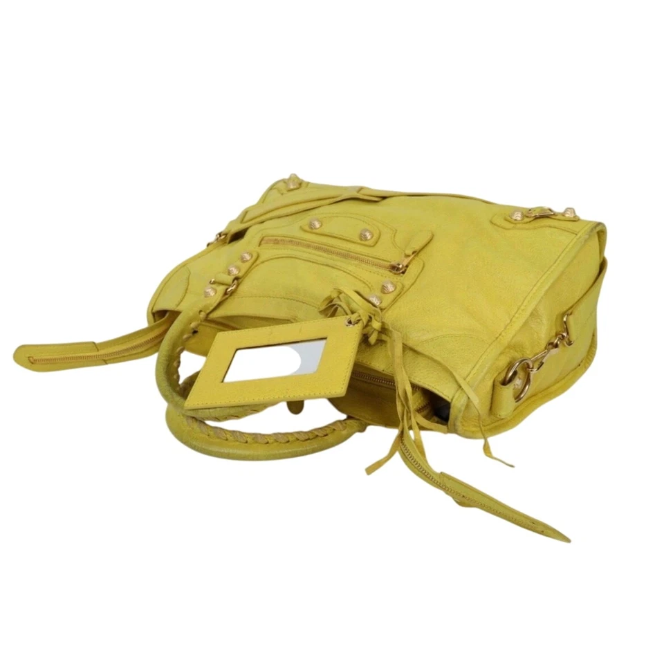 Bolso de Mano Balenciaga City con Espejo Amarillo Foto 3 de 4